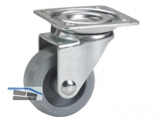 Mbellenkrolle mit Plattenbefestigung Gesamthhe 64mm grau 790140C