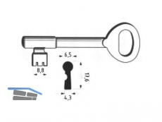 Schlüssel EWG 350 vernickelt