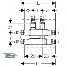 Geberit Mapress Kreuzungs-T-Stck