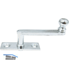 Fensterreiber auf eckiger Platte, 17 mm, Stahl verzinkt silberfrbig