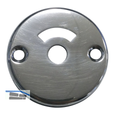 GRUNDMANN WC,-Rosette WG AB6  51, mSichtschlitz u Rundloch f Notffner, Alu pol