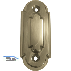 GRUNDMANN Oval-Schlsselrosette BBWG m. Hangerl, Gr. 32 x 74, Messing pol