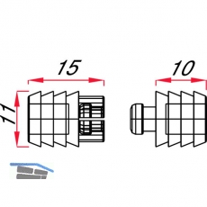 Druckknopfverbinder Upat, fr unsichtbare Verbindung von Holz-/Plattenteilen