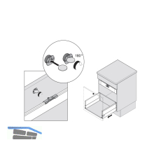 BLUM TANDEMBOX antaro Griff/Mitnehmer Innenschubkasten, Kunststoff Seidenwei