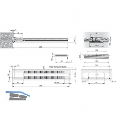Befestigungsplatte Triade Maxi/XXL, Bohrtiefe 60 mm, Zinkdruckguss