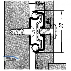 Kugelkfigfhrung - Teilauszug, Lnge 247 mm, KB verzinkt