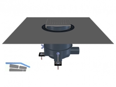 HL540-Quadra PRIMUS-DRAIN Duschablauf mit Einlaufrost &quote;Quadra&quote;