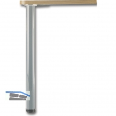 Tischfuß zylindrisch ø 50 mm, Länge 700 mm, Stahl silber RAL 9006