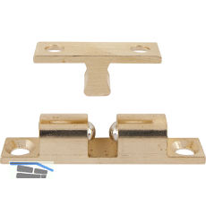 Doppelkugelschnapper, 8 x 43 mm, Messing poliert