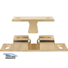 Doppelkugelschnapper, 13 x 70 mm, Messing poliert