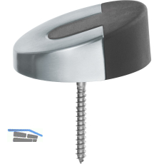 FSB Bodentrpuffer 38 3816 -  60 mm, Anschlag Gummi, Edelstahl feinmatt