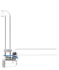 HL136T HL136T Kugel-Kondensatsifon DN40 transparent, Abgang waagrecht