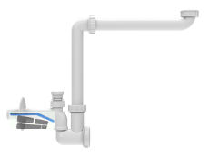 HL137N-BV/30 HL137N-BV/30 WT-Raumsparsiphon DN32x5/4" mit Bel�ftungsventil