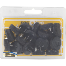 SECOTEC Gleitn�gel Puntak 25 mm mit Filz zum Nageln, Schwarz 20 Stk.