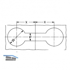 Arbeitsplattenverbinder, L 150 mm, Ma X 75-84 mm, Stahl verzinkt