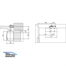 Gestnge fr TS 1500/1000C ohne Feststellung, silber