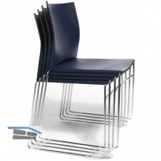 TOPSTAR Web-Chair Besucherstuhl, Sitzschale-Rckenlehne KS grau, Gestell verchr.