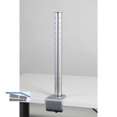 Klemmbefestigung Quatro, Zinkdruckguss silber lackiert (RAL 9006)