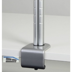 Klemmbefestigung Quatro, Zinkdruckguss silber lackiert (RAL 9006)