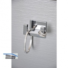 Mantelhaken Amset selbstklebend B 60 mm, H 50 mm, ZN verchromt poliert