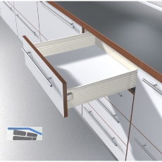 BLUM METABOX K Zarge 320 Schraubversion, Teilauszug, NL 500, cremewei
