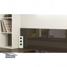 Power Eck G Edelstahl/Glas wei, 3x Schukosteckdose