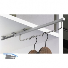 HETTICH QUADRO Schrankgarderobe ausziehbar, 345 x 48 x 60 mm, silber lackiert