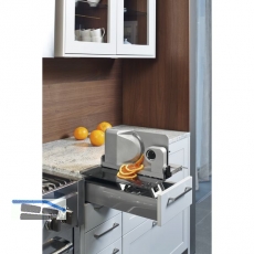 Metall-Einbau-Allesschneider AES 52 S silbermetallic, rechts