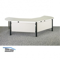 Tischfu-Paneelsystem Modesty  60 mm, Kunststoff schwarz