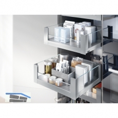 BLUM LEGRABOX Fronthalter Innenauszug m. Einschubelement H C, Seidenwei