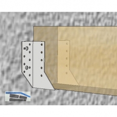 GH Balkenschuh Kombi 04 aussenliegend 80x150 - Stahl feuerverzinkt