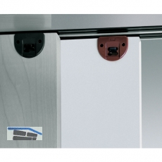 HETTICH SLIDE LINE 55 - FhrungsteiL - mit federndem Riegel, Kunststoff braun