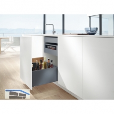 BLUM LEGRABOX pure SET H F, TIP-ON, 40kg, NL 550, INOX