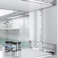 VAUTH-SAGEL HSA PREMEA Artline Korb KB300, silberfarbig/MDF grau/Glas satiniert