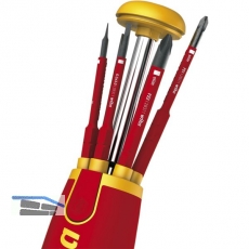 WIHA Bit-Magazinhalter VDE slim Schlitz/Phillips/Plus/Minus 6-teilig