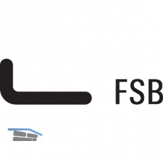 Turnhallenmuschel FSB 77 7952, 200 x 230 mm, links, PZ 72 mm, VK 9 mm,Edelstahl