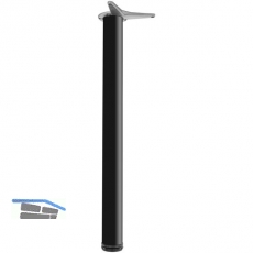 Tischfuß zylindrisch ø 60 mm, Länge 690 mm, Stahl schwarz lackiert