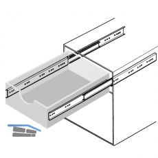 ACCURIDE 2601 Kugelkfigfhrung - Vollauszug, Lnge 200 mm, Stahl chromatiert