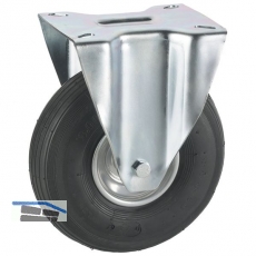Bockrolle mit Stahlblechfelge Luft-Bereifung 200 x 50 mm/Platte 140 x 110 mm