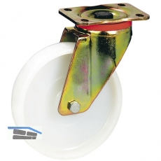Schwerlastlenkrolle mit Polyamidrad und Gleitlager 100 x 35mm/Platte 100 x 85mm