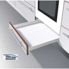 BLUM METABOX N Zarge 320 Schraubversion, Teilauszug, NL 450, cremewei