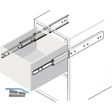 ACCURIDE DS5321 Kugelkfigfhrung - berauszug, L 450 mm, Edelstahl