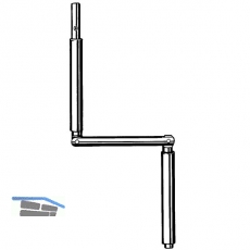 Gelenkkurbel HAUTAU, Aluminium einbrennlackiert RAL 9016