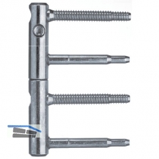 Trband ANUBA 3-DIM Invantobolzen 45 mm, Bandh. 92 mm,  15 mm, verzinkt silber