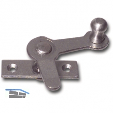 Zungenreiber mit Eisenknopf auf eckiger, gerader Platte, Stahl blank, links, 15