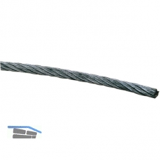Drahtseil DIN 3055 10 mm 6x19 Litzen + 1 FE verzinkt