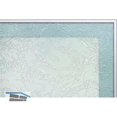 Glasrahmenprofil breit, Lnge per Stange 2500 mm, Aluminium Edelstahl Effekt