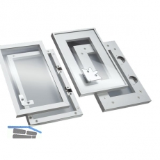 Glasrahmenprofil schmal, Lnge per Stange 2500 mm, Aluminium Edelstahl Effekt