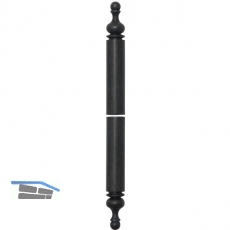 Aufsteck-Zierhlsen 3- DIM, Band  15 x 112 mm,Schmiedeeisen verzinkt geschwrzt