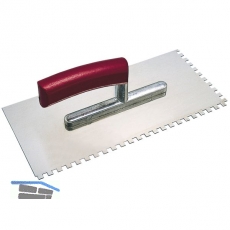 KAUFMANN Auftrag Glttkelle 280 x 130 mm rostfrei zweiseitig gezahnt 6 x 6 mm
